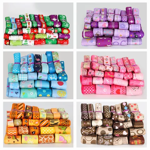 Grosgrain Ribbon With Stitched Edge For Gift Wrapping Wedding Decor Cake Flower Box DIY Crafts Polyester Decorative Ribbon