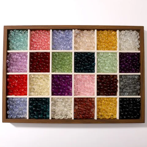 Perle di Vetro Tonde ad Alta Trasparenza Imitazione Cristallo Perle Sciolte per Bracciale Collana Fai Da Te Creazione di Gioielli Artigianali