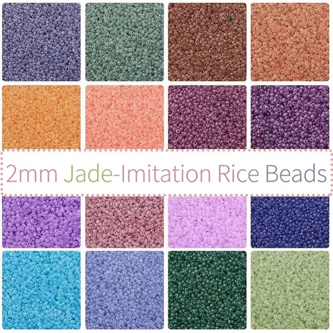 2mm Faux Jade Eiscreme Textur Samenperlen Kunststoff Harz Lose Perlen Für DIY Armband Halskette Ohrring Schmuckherstellung