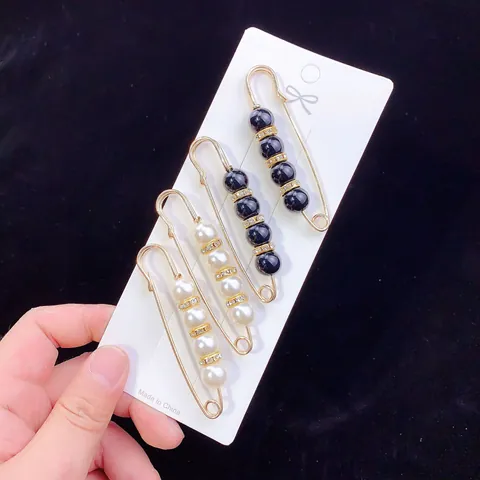 Legierung Künstliche Perle Brosche Pins Für Damen Einstellbare Taillenstraffung Pins Strass Mode Brosche Schmuck Geschenk