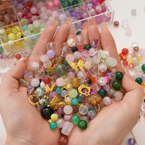 DIY Jewelry Making Assortment Mixed Glass Beads Alloy Pendants Butterfly Moon Star Charms Handmade Bracelet Necklace Supplies Women