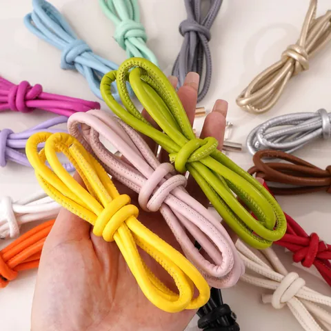 6mm PU Lederen Koord Gevlochten Touw Kleurrijk Handgemaakt DIY Sieraden Maken Accessoires Voor Ketting Sleutelhanger Telefoon Lanyards Meerdere Kleuren