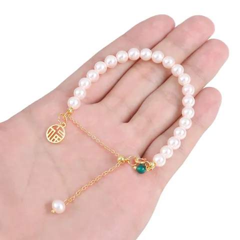 14K Gold Plated Alloy DIY Jewelry Making Kit Bracelet Necklace Handcrafted Material Pack With Charms Pearl Chains Rings