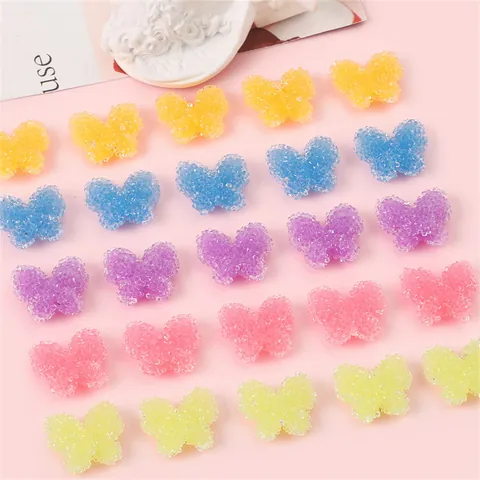 Süße Schmetterling Harz Perlen Zuckergranulat Textur DIY Schmuckherstellung Handgefertigtes Zubehör Für Ohrringe Halskette Armband
