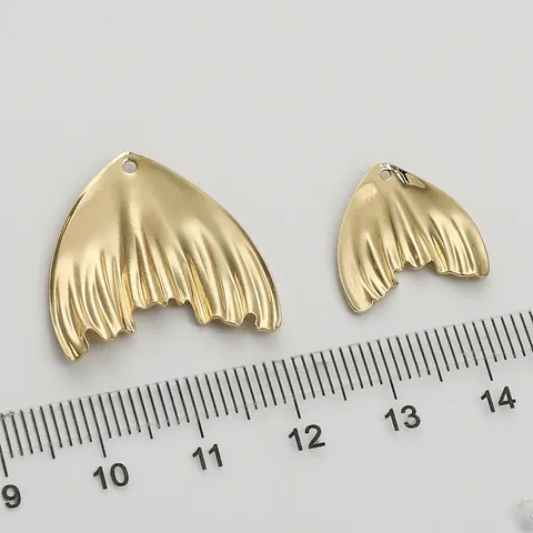Copper Fish Tail Pendant Gold Plated Mermaid Tail Charm For DIY Jewelry Making Necklace Earring Findings Handcrafted Accessories