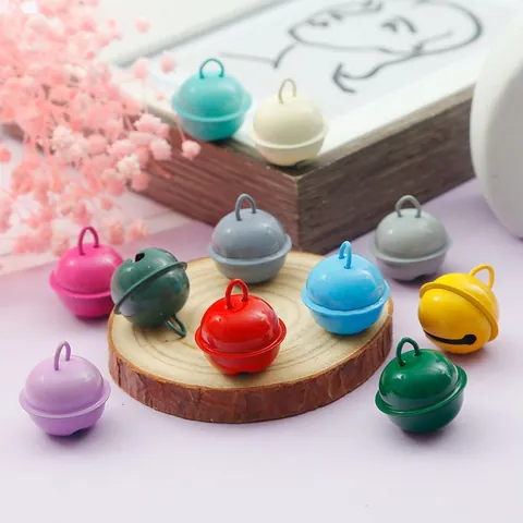 Painted Iron Jingle Bells Colorful Metal Bells For DIY Crafts Christmas Hanging Decoration Jewelry Making Keychain Accessories