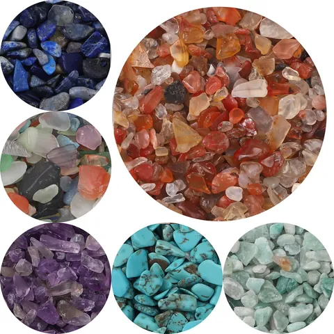 Undrilled Natural Crushed Stones Agate Crystal Quartz For DIY Jewelry Making Handicraft Home Decor Accessories