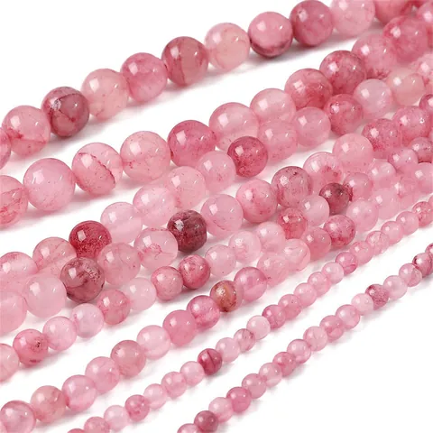 Synthetic Stone Round Loose Beads For DIY Bracelet Necklace Jewelry Making Straight Hole Stone Beads 4mm 6mm 8mm 10mm
