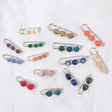 Europäische Mode Legierung Brosche Pin Für Damen Künstliche Perle Strass Perlen Taille Straffen Sicherheitsnadel Kleidung Zubehör