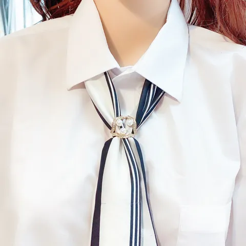 Koreanisch Minimalistisch Legierung Strass Künstliche Perle Schalschnalle Schal Clip Brosche Für Damen Mode Schmuck Schal Ring