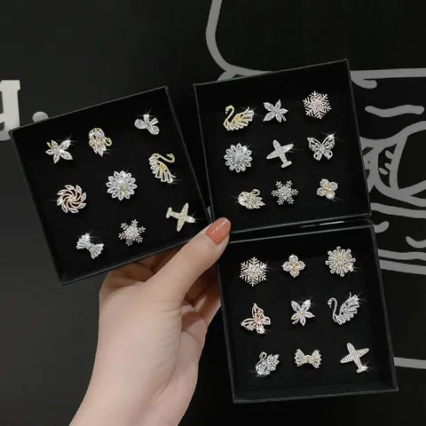 Strass Anti-Exposure Brosche Für Damen Kupfer Galvanisiert Sicherheitsnadel Schmuck Zubehör Für Anzug Ausschnitt Dekoration