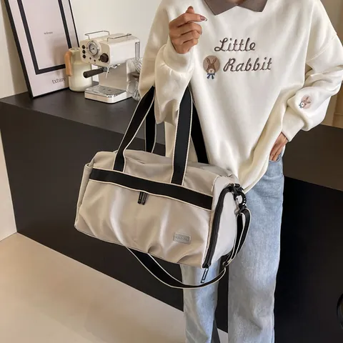 Women Oxford Cloth Large Capacity Travel Bag Lightweight Fashion Tote Bag Dry Wet Separation Commute Duffle Bag Handbag