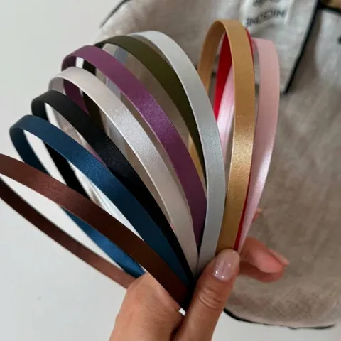 Koreanische Satin Hochwertige Dünne Haarreif Minimalistische Bunte Basis Schmale Kante Kopfband Für Damen Tägliche Haarschmuck