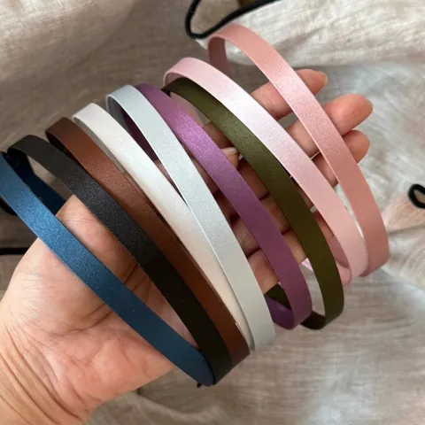 Koreanische Satin Hochwertige Dünne Haarreif Minimalistische Bunte Basis Schmale Kante Kopfband Für Damen Tägliche Haarschmuck