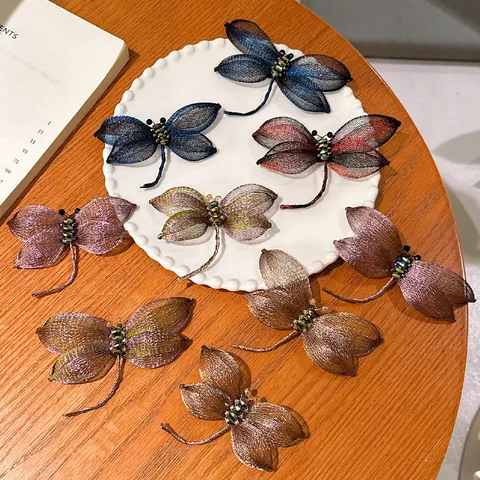 Elegante Libel Broche Koperdraad Geweven Spelden Met Strass Accenten Voor Vrouwen Luxe Insect Sieraden Voor Blazers Jassen Kostuum Accessoires