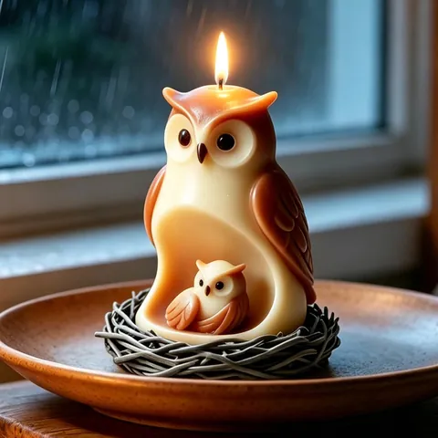 Owl Silicone Mold Owl Family Nesting Candle Soap Plaster Resin DIY Craft Mold Home Table Decor Animal Flexible Silicone Ornament Making Tool