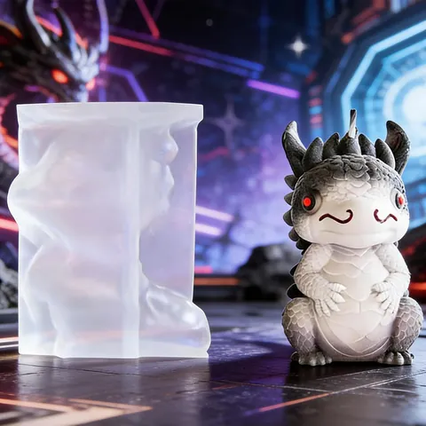 Baby Dragon Silicone Mold For Epoxy Resin Candle Aromatherapy DIY Manual Soap Gypsum Ornament Home Decor Animal Shape Mold