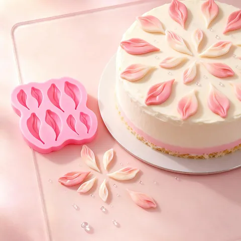 Stampo in Silicone a Forma di Petalo Cadente per Decorazione Torte Cioccolato Fondente Aroma Terapia Domestica Ornamento Fai da Te Rosa