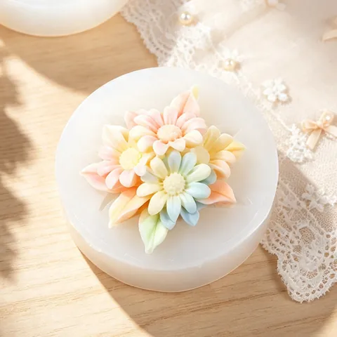 Sunflower Daisy Bouquet Silicone Mold For DIY Plaster Resin Casting Scented Wax Tablet Car Home Aromatherapy Decoration