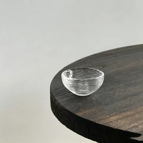 Japanese Style Soda-Lime Glass Tasting Tea Cup Hammered Pattern Transparent Minimalist Zen Drinkware For Home Gift