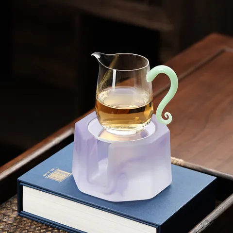 Heat Resistant Colored Glaze Tea Warmer Base Frosted Handmade Candle Heating Constant Temperature Base For Teapot Zen Tea Set