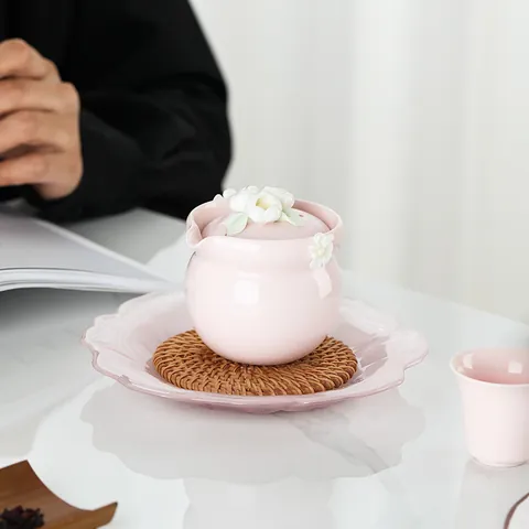 Lotusblütenblatt Glas Teesnack Teller Transparent Rosa Grün Blau Bernstein Dessert Obst Serviertablett Zen Stil Dekor