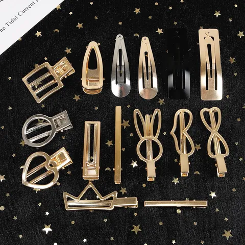 Alloy DIY Hair Clip Accessories Metal Duckbill Clip Snap Hairpins For Handmade Hair Jewelry Bow Making Gold Silver Base Components