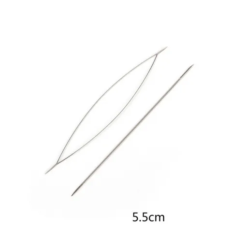 DIY Beading Needle Set Metal Stainless Steel Embroidery Needles Large Eye Collapsible Needle Thimble Threader For Jewelry Making Handicraft Tools