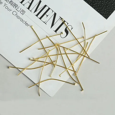 Iron Flat Head T-Pins For DIY Jewelry Making Earrings Bracelet Materials Metallic Electroplated Handmade Craft Findings