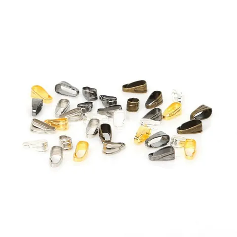 Electroplated Alloy Pendant Pinch Bails Clasps Connectors For DIY Necklace Jewelry Making Findings Accessory