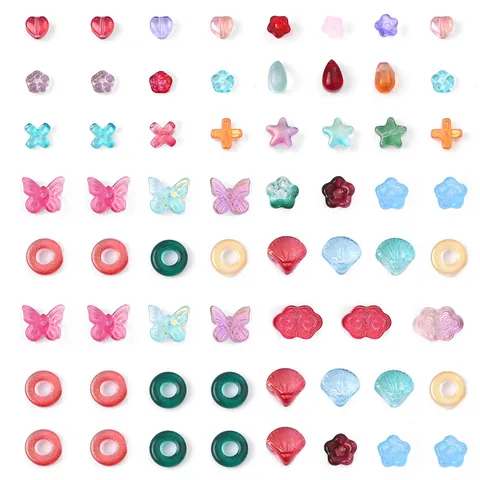Cuentas de Vidrio de Colores Mixtos Mariposa Nube Auspiciosa Pétalo Para Creación de Joyería DIY Horquillas Hechas a Mano Pulseras Collares Accesorio
