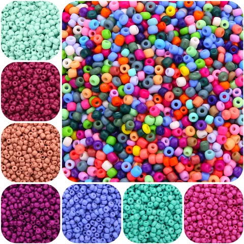 450g Opaque Painted Glass Seed Beads Small Round Spacer Beads For DIY Jewelry Making Necklaces Bracelets Earrings Handmade Accessories
