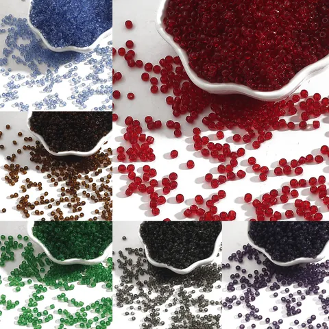 Colorful Transparent Glass Seed Beads For Jewelry Making DIY Materials For Bracelets Necklaces Phone Chain Craft Supplies
