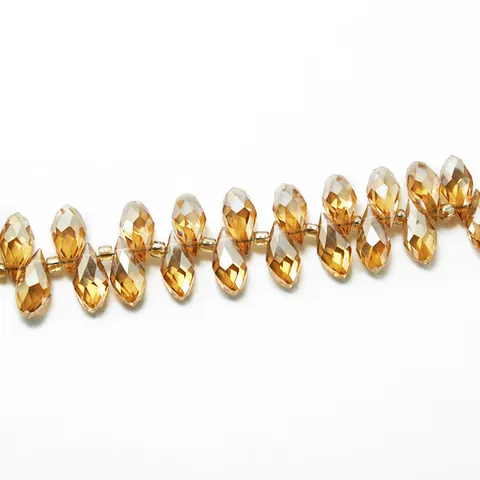 Cuentas de Vidrio Facetadas en Forma de Gota de Agua para Hacer Joyas DIY Collares Pulseras Accesorios para el Cabello