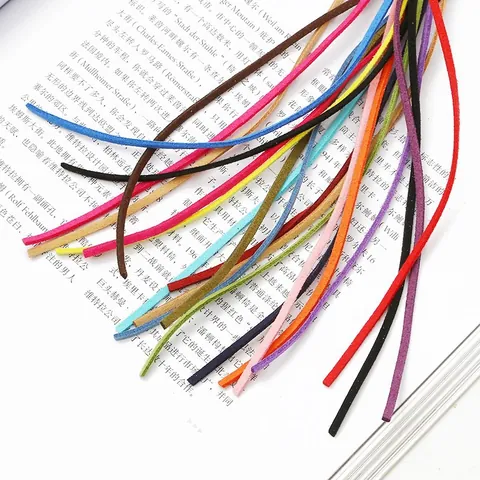 Cordón de Antelina Hilo de Cuero Terciopelo Coreano Para Fabricación de Joyas DIY Pulsera Collar Material Trenzado