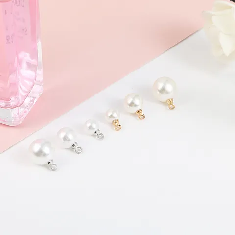 Pendentifs Charmes en Perles Artificielles ABS Avec Boucle en Métal pour la Fabrication de Bijoux DIY Boucles d'Oreilles Accessoires Cheveux