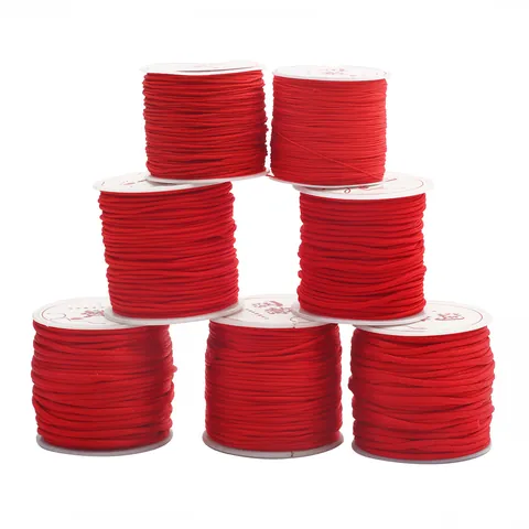 Rood Nylon Koord Draad Voor Sieraden Maken DIY Armband Ketting Chinese Knoop Handgeweven Draad Rood Touw Haspel