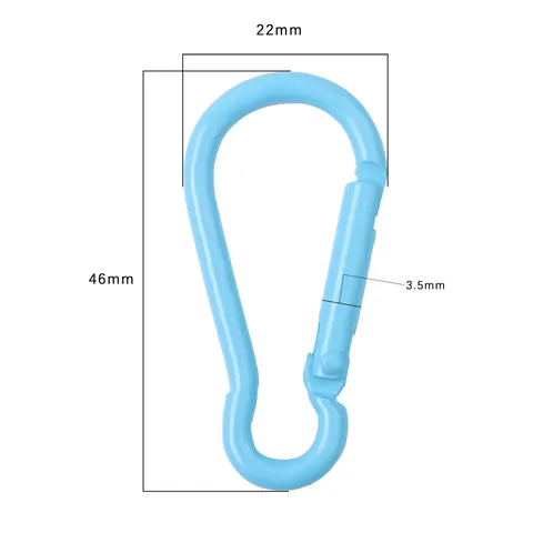 Colorful Aluminum Gourd Shaped Carabiner Keychain Spring Buckle DIY Handmade Backpack Hook Bag Accessory Connector Hardware