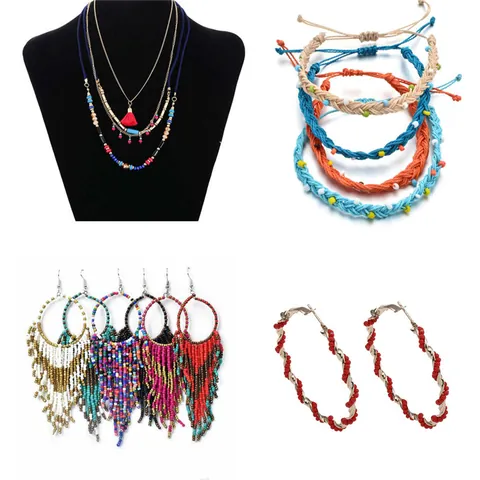 Raster Mehrfarbig Glas Saatperlen DIY Schmuckherstellungs Set Für Armband Halskette Handgefertigte Bastelmaterial Mit Box Elastische Kordel Karabinerverschluss Offener Biegering Schere Werkzeuge
