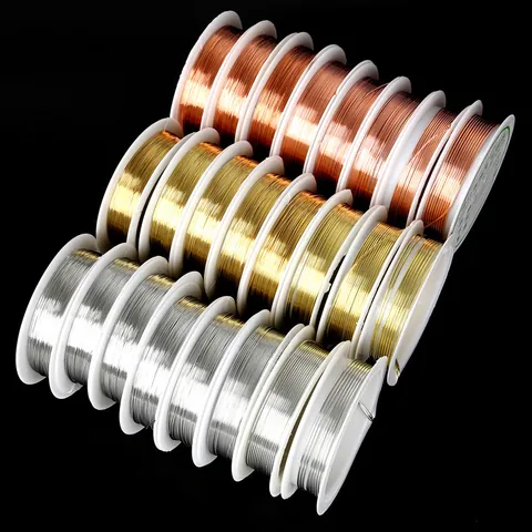 DIY Jewelry Making Supplies Spool Copper Wire Metallic Beading Wire For Earring Necklace Crafting Jewelry Wire Wrap