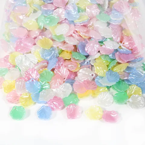 ABS Artificial Pearl Peony Flower Petal Shell DIY Jewelry Making Accessories Ancient Style Hairpin Materials