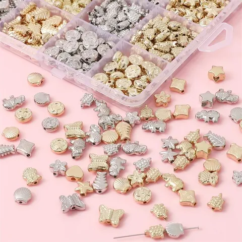 Vergulde Kunststof Kralen Voor Sieraden Maken Vlinder Ster Hart Vorm Losse Kralen Voor Handgemaakte Ketting Armband