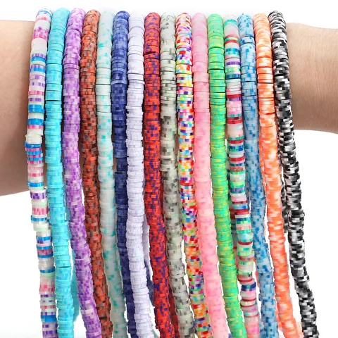 6mm Polymer Clay Heishi Beads Loose Spacer Beads For DIY Jewelry Making Bracelet Necklace Handmade Accessories Craft Materials