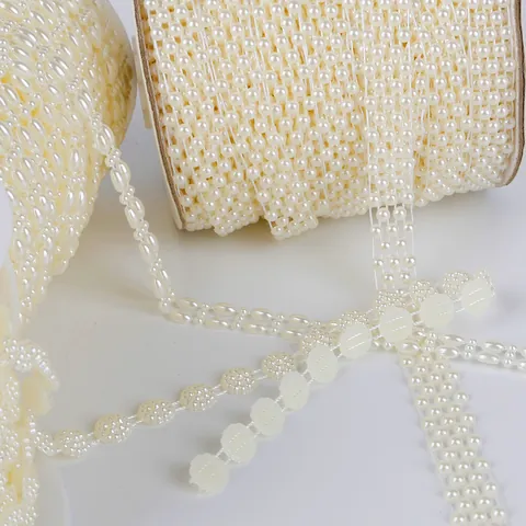 Chaîne de Perles Artificielles en ABS Étoile Fleur en Strass pour Fabrication de Bijoux DIY Bracelet Collier Matériaux Artisanaux