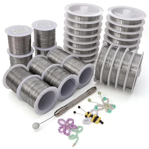 Stainless Steel Beading Wire For Jewelry Making Soft Metallic Jewelry Thread For DIY Crafting Necklace Bracelet Making Supplies