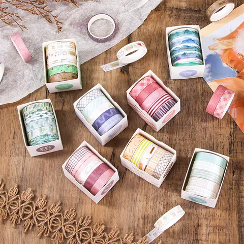 Washi Papier Tape Geometrie Florale Patronen Morandi Macaron Aquarel Scène Scrapbooking DIY Journaling Decoratieve Tape
