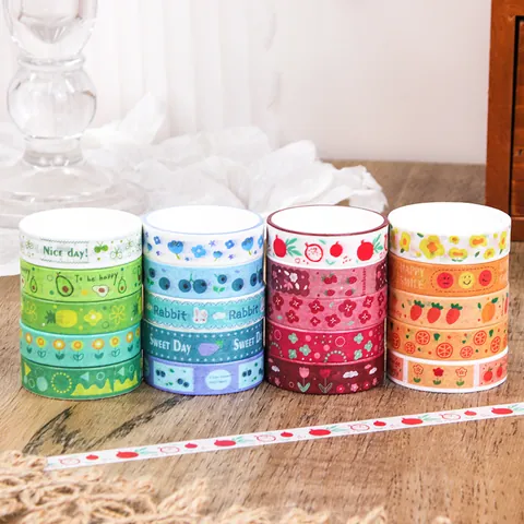 Washi Papier Tape Geometrie Florale Patronen Morandi Macaron Aquarel Scène Scrapbooking DIY Journaling Decoratieve Tape