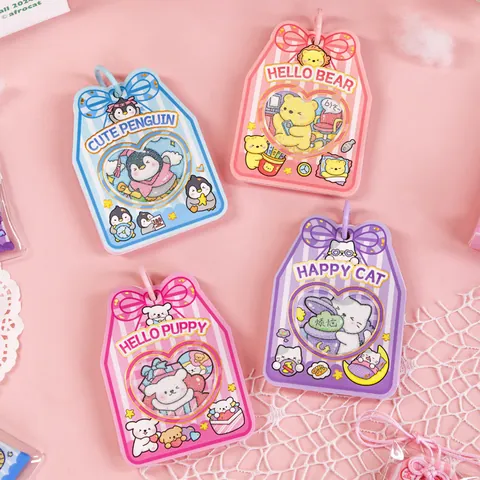 Cute Cartoon Capybara Omamori Shaped Mini Portable Notebook Set Small Pocket Diary Journal For Students Stationery Gift