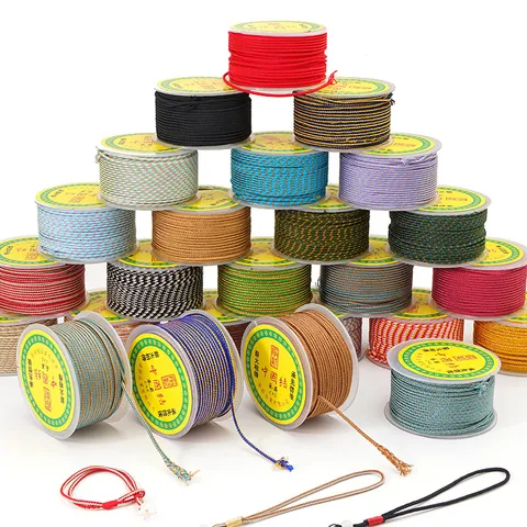 Colorful DIY Nylon Cord Braided Ruyi String Handmade Bracelet Bead Stringing Pendant Hanging Cord Craft Supplies