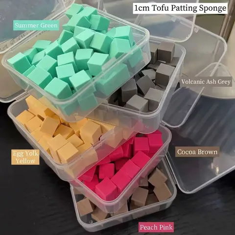 Esponjas Profesionales para Degradado de Uñas Cubos de Esponja de Algodón de Alta Densidad para Efecto Manicura Difuminado con Caja